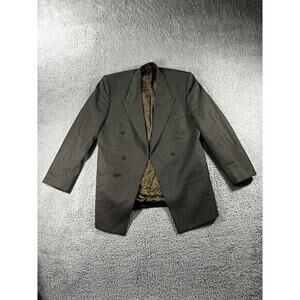 Andre Villard Paris Blazer Men 40L Double Breasted 100% Wool Sport Coat